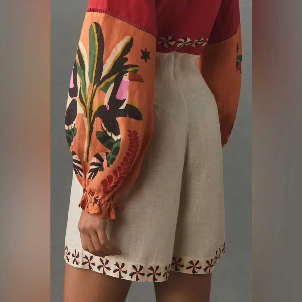 FARM Rio Red and Orange Floral Jumpsuit - Picture 4 of 10